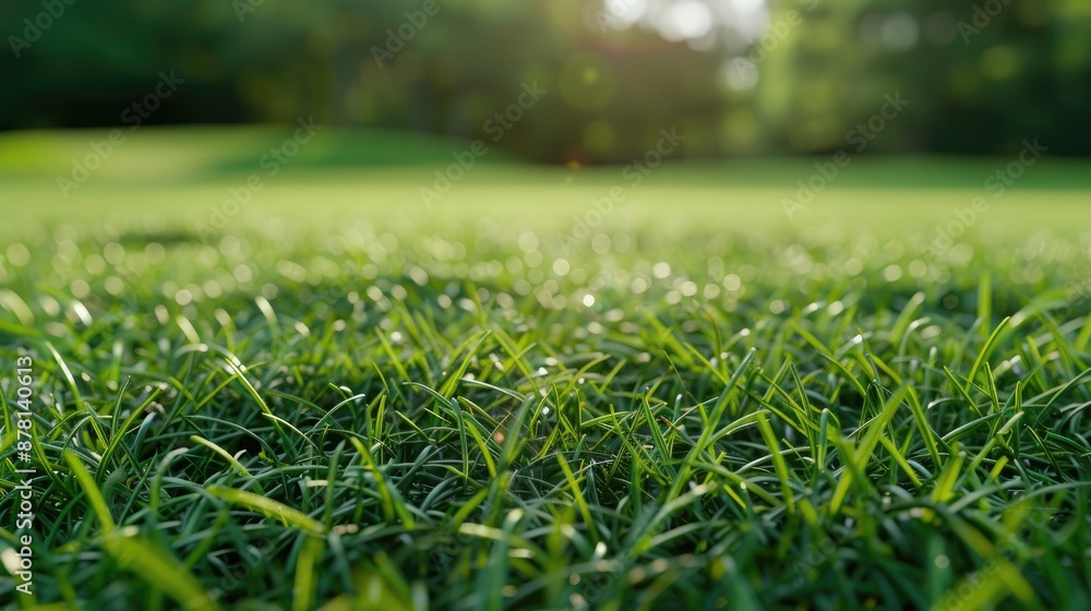 Naklejka premium Grass on golf course background