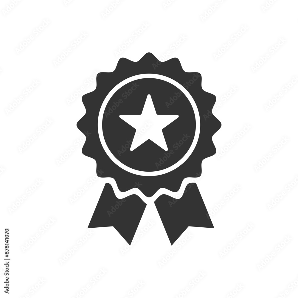 Achievement badge icon isolated vector illustration. Achievement badge icon isolated vector illustration.