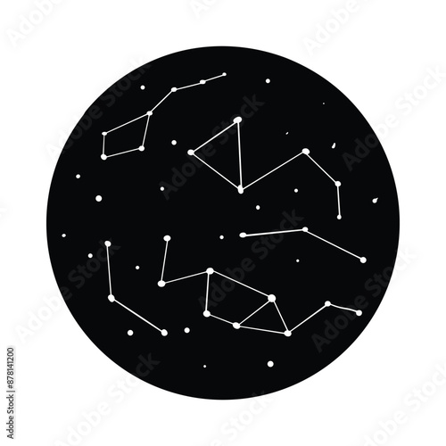 Hand drawn of astrological ...