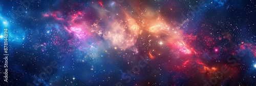 Cosmic Nebulae and Stars - A mesmerizing view of colorful nebulae and distant stars in the vastness of space. - A mesmerizing view of colorful nebulae and distant stars in the vastness of space. © Tida