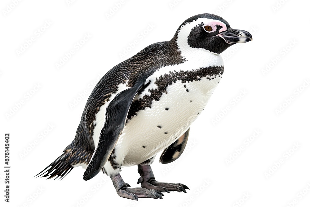 Isolated Adelie penguin standing on white background Isolated Adelie penguin standing on white background
