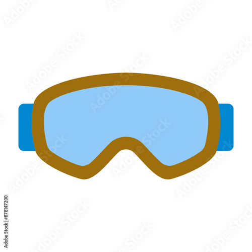 Ski Goggles Flat icon