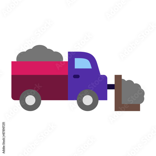 Snowplow Flat icon