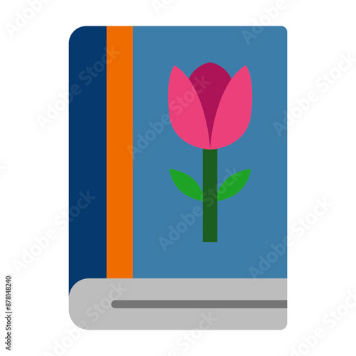 Flower book Flat icon