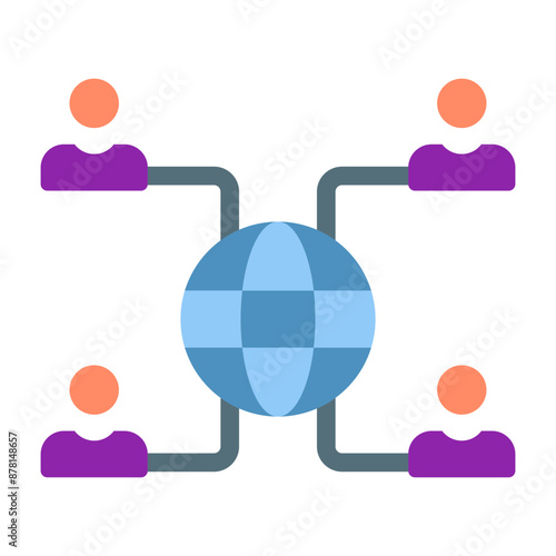 Networking Flat icon