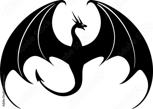 Silhouette of a Majestic Dragon: Power and Mystique