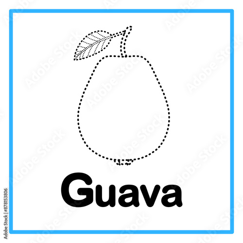 tracing guava alphabet illustration