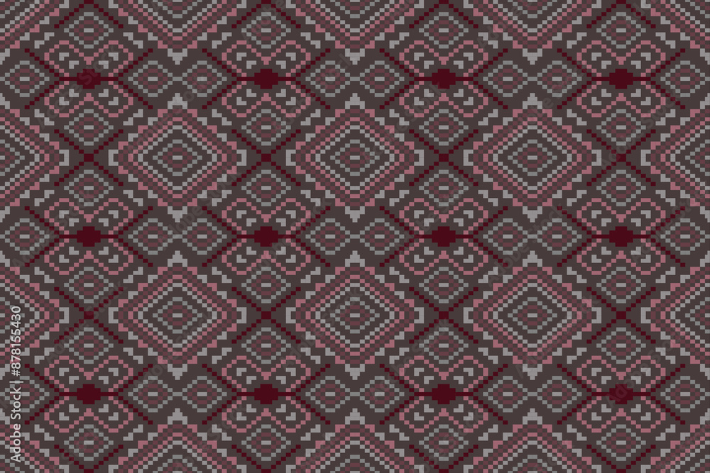 Pixel art vector for Fabric geometric ethnic pattern seamless,Pixel pattern art wallpaper Background, Design for fabric, curtain, carpet ,geometry seamless pattern art illustration Pixel art vector for Fabric geometric ethnic pattern seamless,Pixel pattern art wallpaper Background, Design for fabric, curtain, carpet ,geometry seamless pattern art illustration