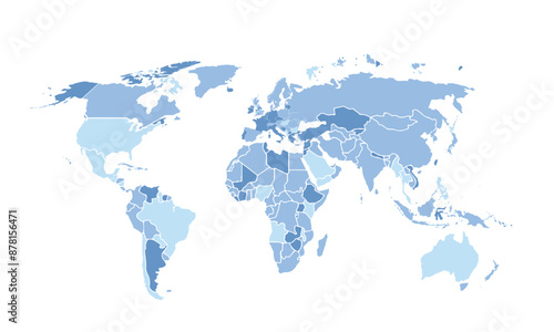 Wallpaper Mural World map isolated for education,Travel worldwide, earth geography website layouts, background,study geography,work in graphics.Suitable for Business Professionals,Designers and Creatives,Marketers. Torontodigital.ca