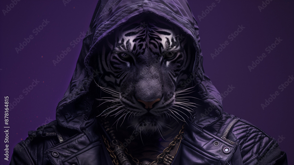 White Tiger in a Hoodie White Tiger in a Hoodie