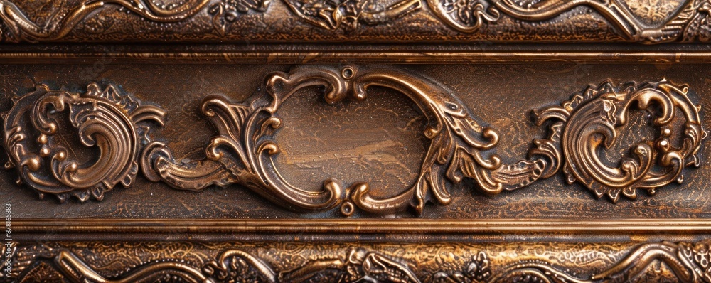 bronze frame with intricate filigree and delicate patterns bronze frame with intricate filigree and delicate patterns