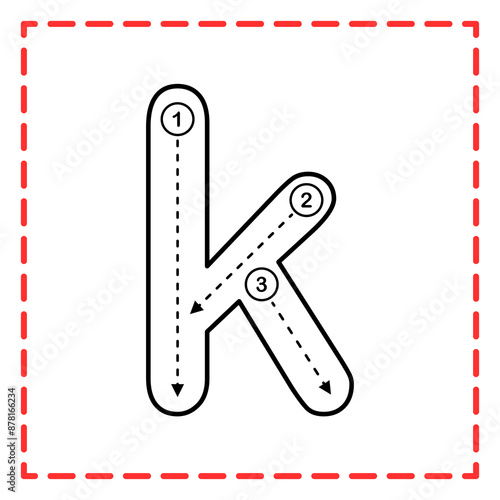 alphabet tracing kk illustration