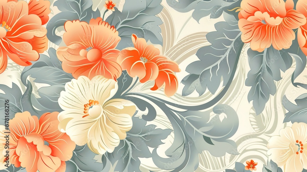 Floral pattern wallpaper Floral pattern wallpaper