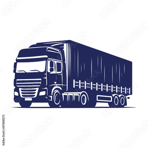 Truck silhouette vector Clip art isolated design illustration