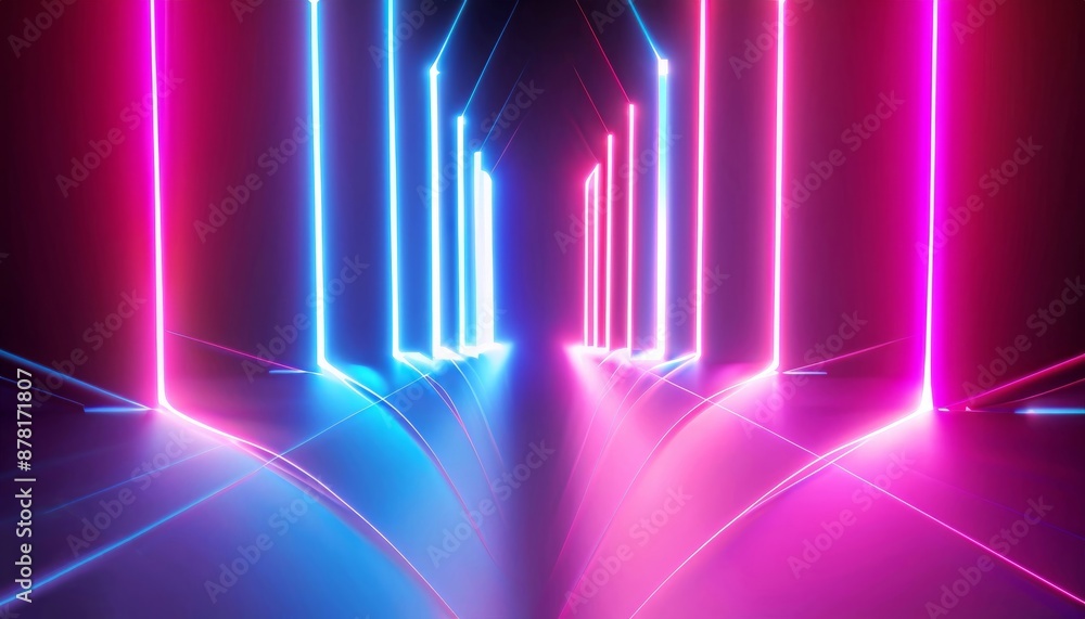 A vibrant bunch of neon lights is brilliantly shining in the dark, creating a captivating atmosphere with their colorful glow A vibrant bunch of neon lights is brilliantly shining in the dark, creating a captivating atmosphere with their colorful glow