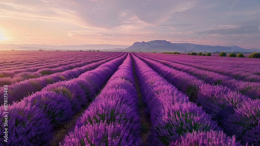 Provencal lavender field under the sky Provencal lavender field under the sky
