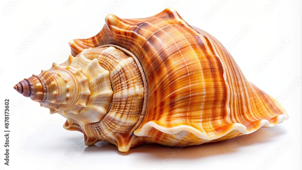 Isolated bright spiral seashell conch for use as decoration element , decoration, isolated, bright, spiral, seashell, conch, marine Isolated bright spiral seashell conch for use as decoration element , decoration, isolated, bright, spiral, seashell, conch, marine