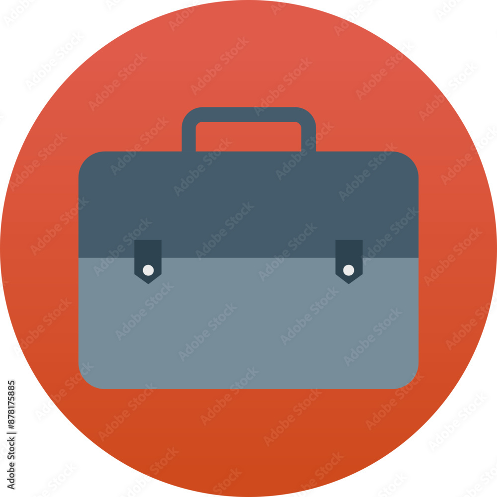 Briefcase vector icon in background style Briefcase vector icon in background style