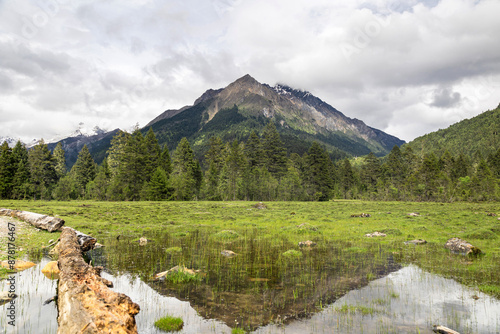 Natural Scenery of Basum Tso in Tibet photo