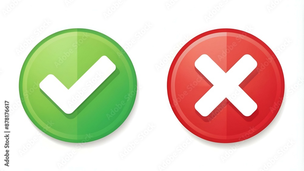 cross & check icons cross & check icons