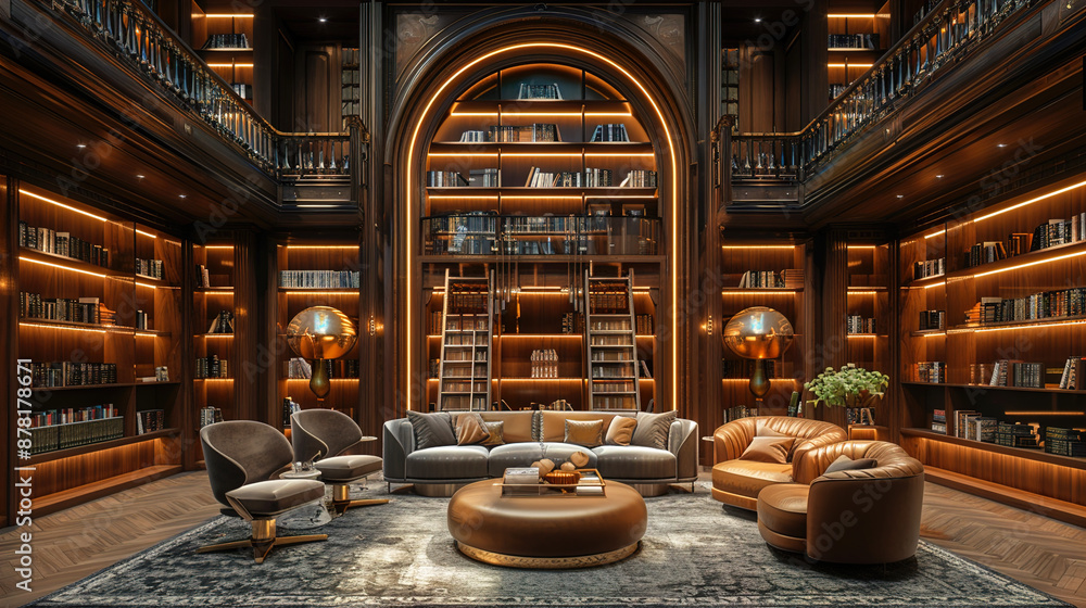 A library with modern elegant decoration
A library with modern elegant decoration