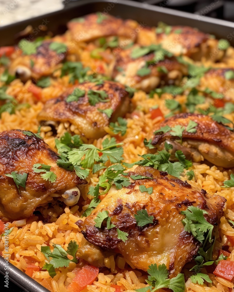 Baked Chicken and Rice with Vegetables Baked Chicken and Rice with Vegetables