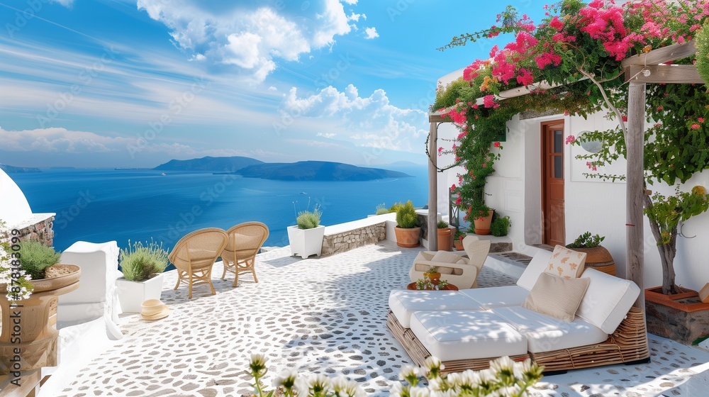 Obraz premium Overlooking the Aegean Sea
