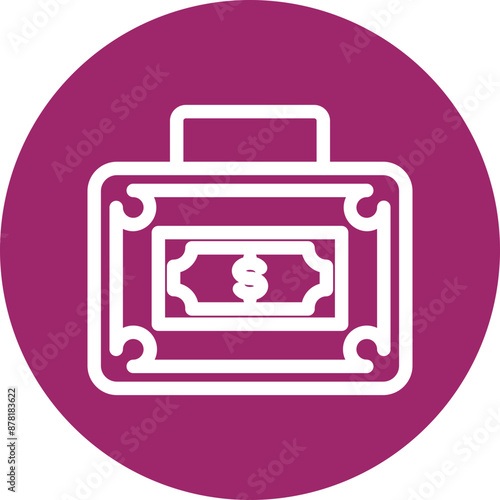 Money Laundering Vector Line White Circles Multicolors