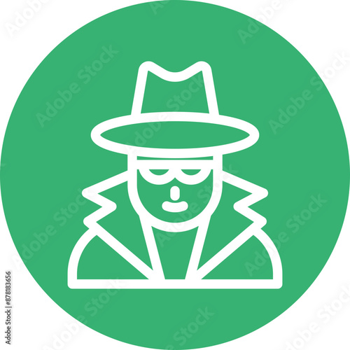 Spy Vector Line White Circles Multicolors
