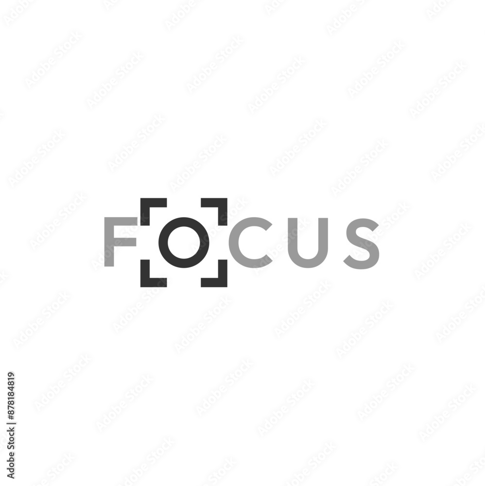 Focus logo template with simple typography. Creative vector illustration Focus logo template with simple typography. Creative vector illustration
