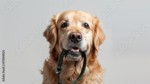 The Dog with Green Leash