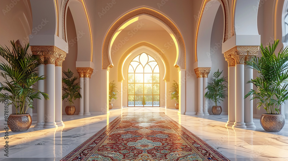 Obraz premium Islamic pattern architectural arch featuring decoration background 