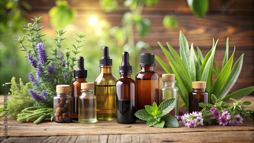 AI-Generated Showcase of Essential Oils and Herbs AI-Generated Showcase of Essential Oils and Herbs