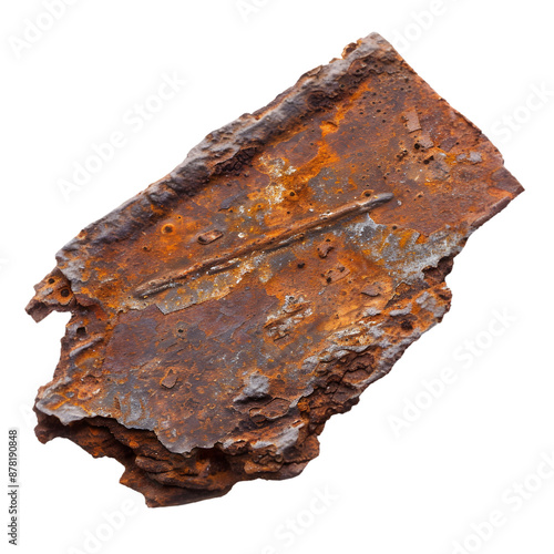 Rusty metal, PNG image, isolated photo