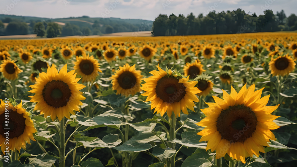 Obraz premium Sunflowers in a Field