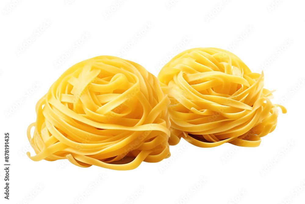Twirling Tango: Two Spiraled Pasta Balls on White or PNG Transparent Background. Twirling Tango: Two Spiraled Pasta Balls on White or PNG Transparent Background.