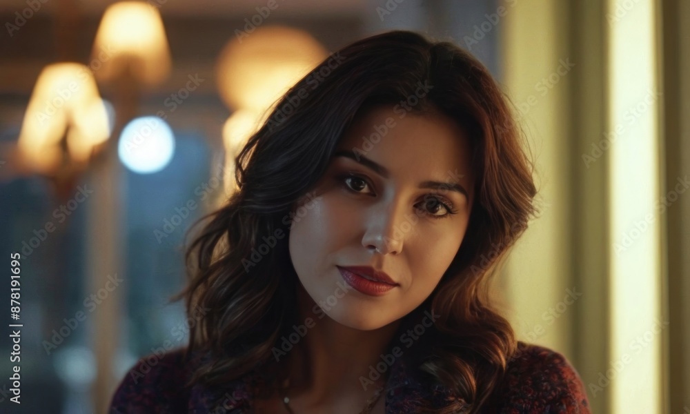 Beautiful young woman in love. Generative AI Beautiful young woman in love. Generative AI