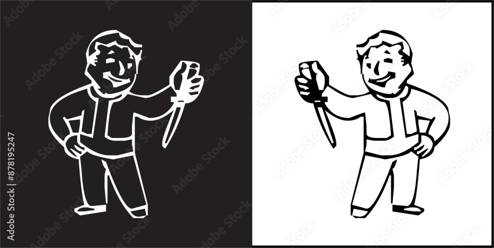 IIlustration Vector graphics of Pip Boy icon IIlustration Vector graphics of Pip Boy icon