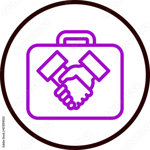 Travel Etiquette Vector Line Purple Circle Black