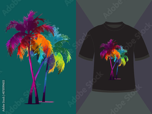Coconut Trees T-Shirt Design