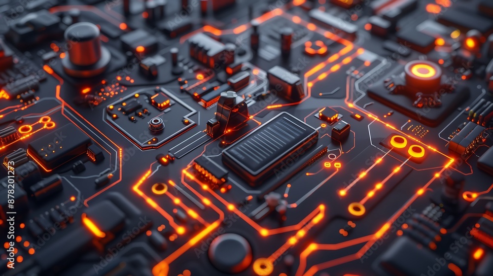 circuit board detailed circuit board detailed