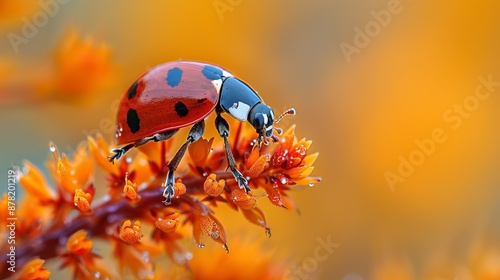 Ladybug on Orange Flower