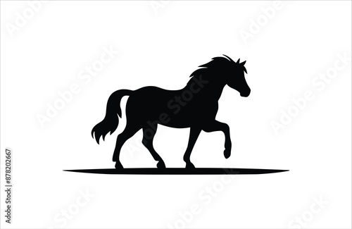 horse vector silhouette illustration logo