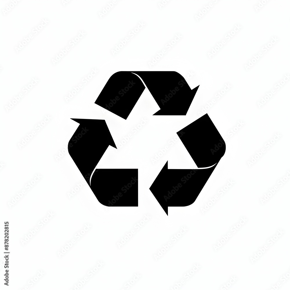 An icon of the recycling symbol in black on a transparent background, simple and minimalistic, in the vector illustration style, a graphic design poster art, bold lines, flat colors An icon of the recycling symbol in black on a transparent background, simple and minimalistic, in the vector illustration style, a graphic design poster art, bold lines, flat colors