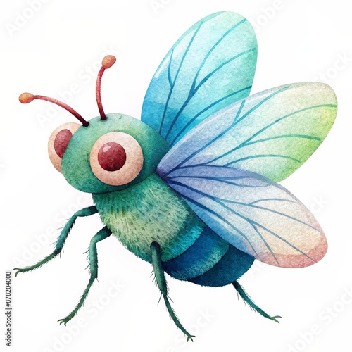 illustration of a cartoon fly