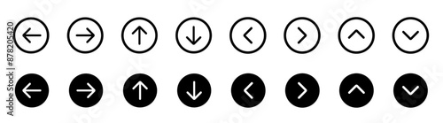 Arrows set icon. Left right up down arrow button black vector design. Vector illustration Free Download Arrows set icon. Left right up down arrow button black vector design. Vector illustration - GFXLoad