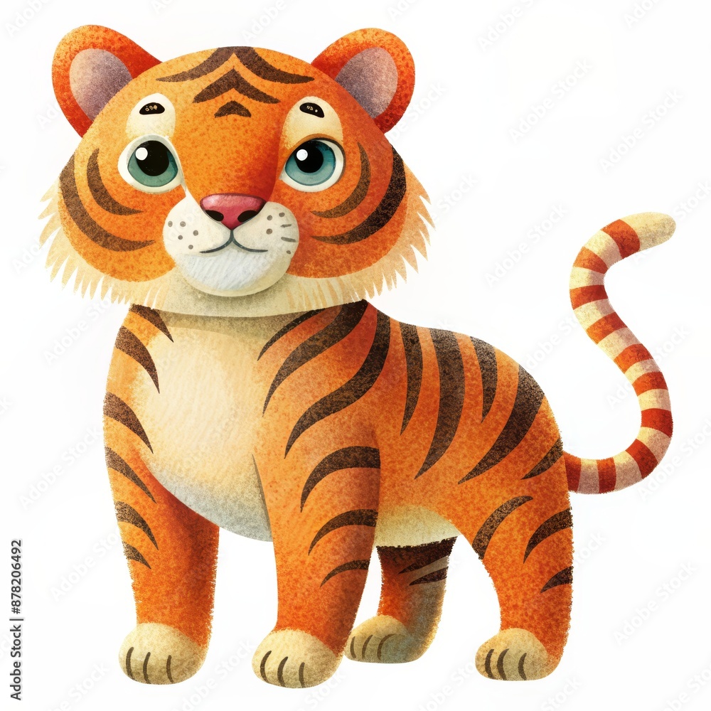 tiger cartoon isolated on white tiger cartoon isolated on white