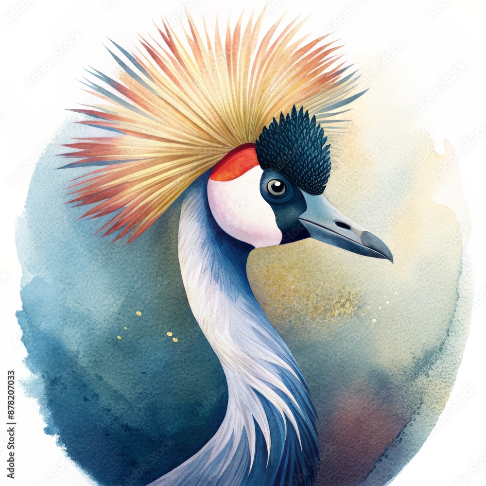 Fototapeta premium grey crowned crane