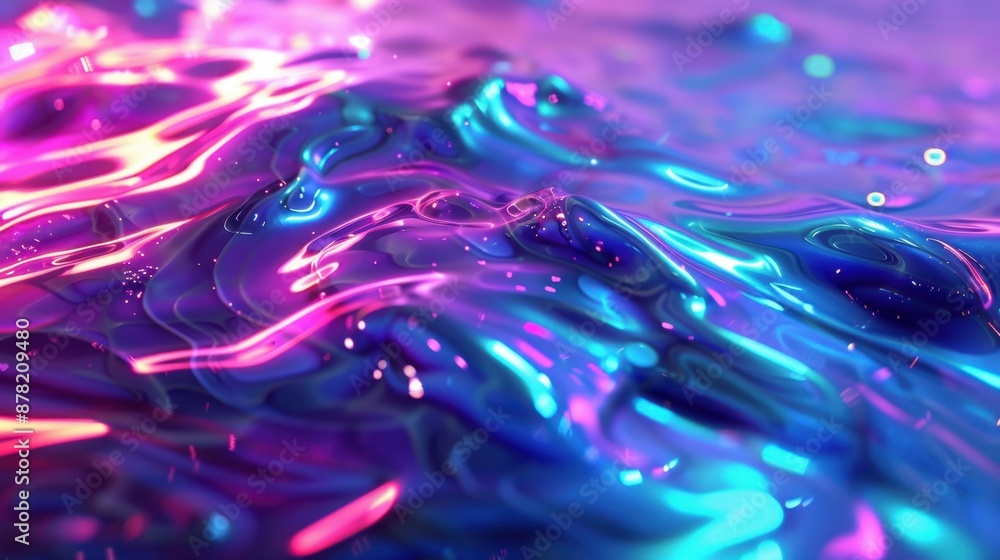 Mesmerizing 3D scene with a glowing fluid effect, resembling neon liquids in motion. Mesmerizing 3D scene with a glowing fluid effect, resembling neon liquids in motion.