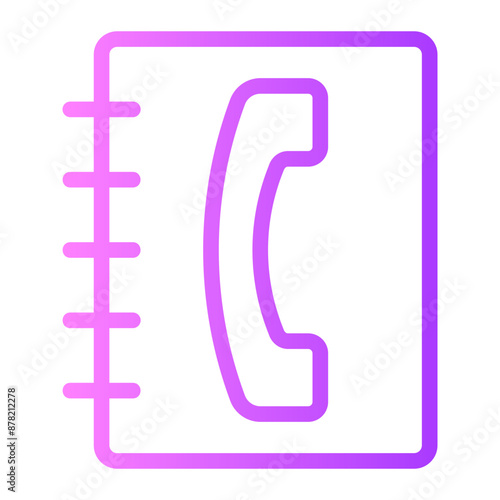 phone book gradient icon